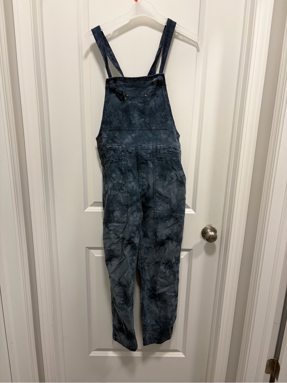 Anthropologie The Wanderer Overalls Blue Tie Dye Size 27/small Measures In Pics